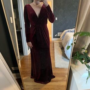 Jenny Yoo bridesmaid or evening dress burgundy